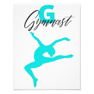 Gymnastics Monogram G är avsett för Gymnast Fototryck