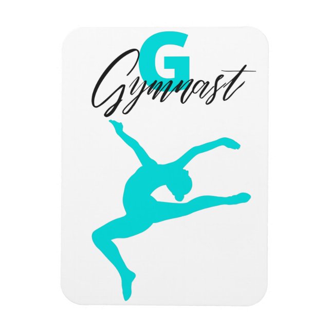 Gymnastics Monogram G är avsett för Gymnast Magnet (Vertikal)