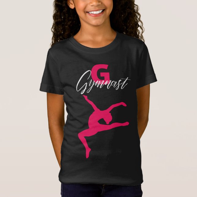Gymnastics Monogram G är avsett för Gymnast T Shirt (Framsida)