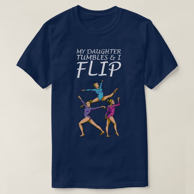 Gymnastics Motif for Acrobats and Gymnast 15 T Shirt (Design framsida)