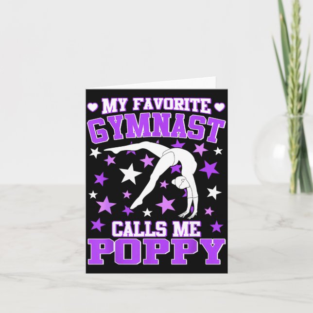 Gymnastics My Favorite Gymnast Calls Me Ppy  Kort (Framsida)
