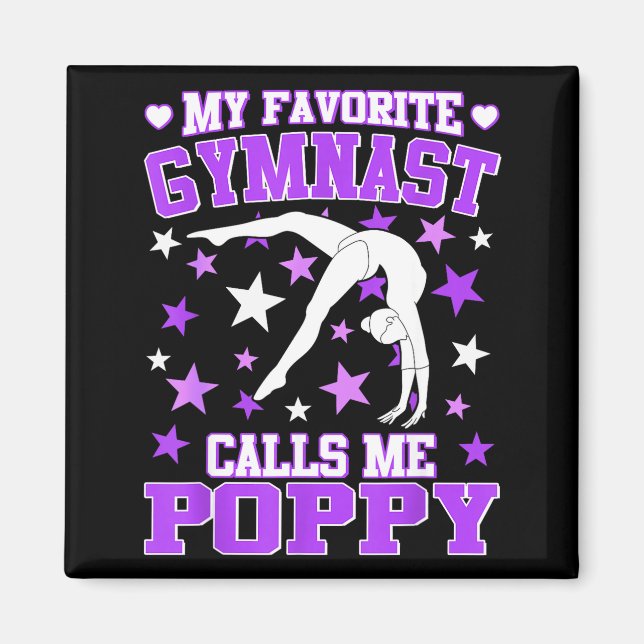 Gymnastics My Favorite Gymnast Calls Me Ppy  Magnet (Framsidan)