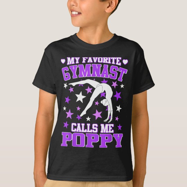 Gymnastics My Favorite Gymnast Calls Me Ppy  T Shirt (Framsida)