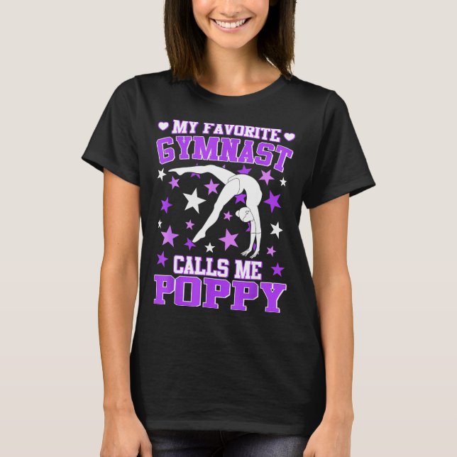 Gymnastics My Favorite Gymnast Calls Me Ppy  T Shirt (Framsida)