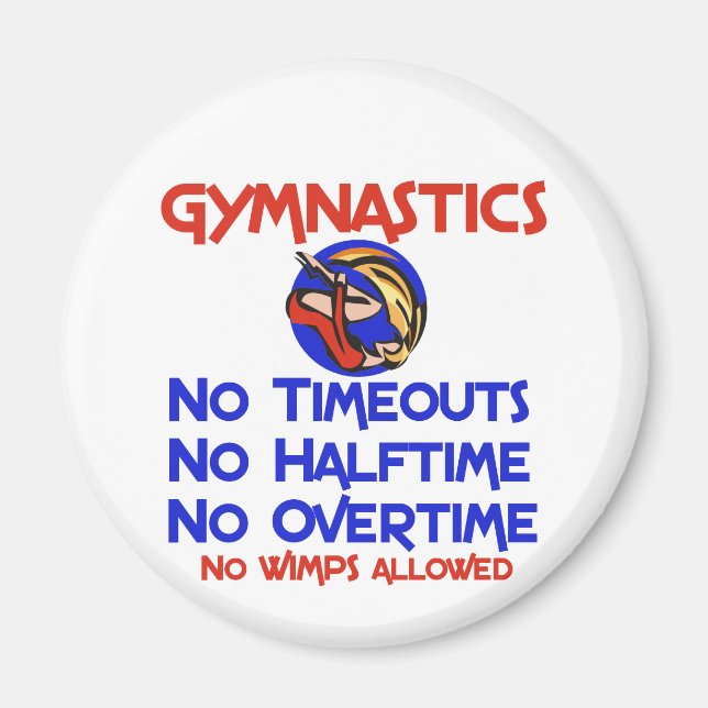 Gymnastics No Wimps Magnet (Framsidan)