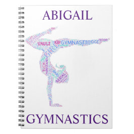 Gymnastics Ord Art Spiral Notebook Anteckningsbok