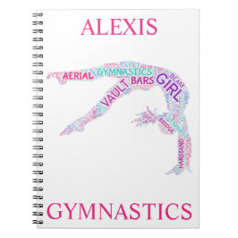 Gymnastics Ord Art Spiral Notebook Anteckningsbok