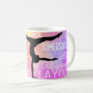Gymnastics Ord Rainbow Ombre Kaffemugg