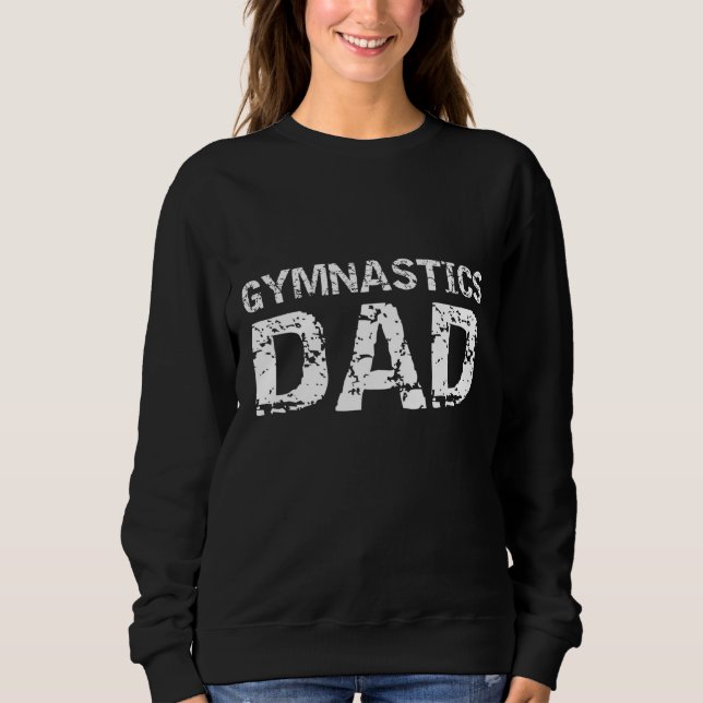 Gymnastics Pappa för manar Funny Gymnast Far Cheer T Shirt (Framsida)