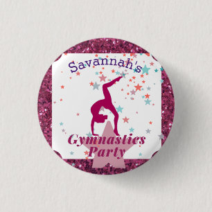 Gymnastics Party Glitter & Stars Knapp