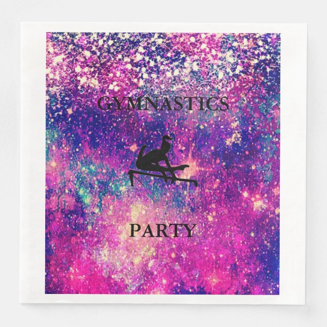 GYMNASTICS PARTY NAPKINS PAPPERSSERVETT (Framsida)