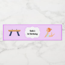 Gymnastics Party Vattenflaska Label