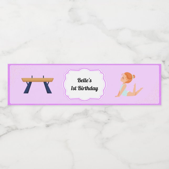 Gymnastics Party Vattenflaska Label Vattenflaskor Etikett (Singel etikett)