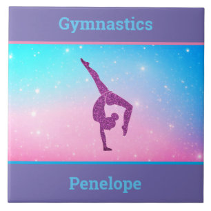Gymnastics Pastel Ceramic Tile Kakelplatta