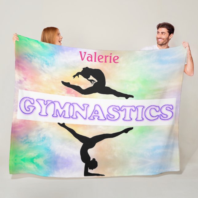 Gymnastics Pastel Girls Fleece Blanket (På plats)