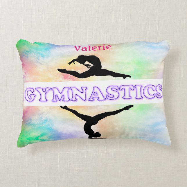 Gymnastics Pastel Girls Fleece Blanket Prydnadskudde (Framsidan)