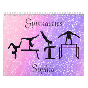 Gymnastics Pastel Rosa and Lila Calendar Kalender