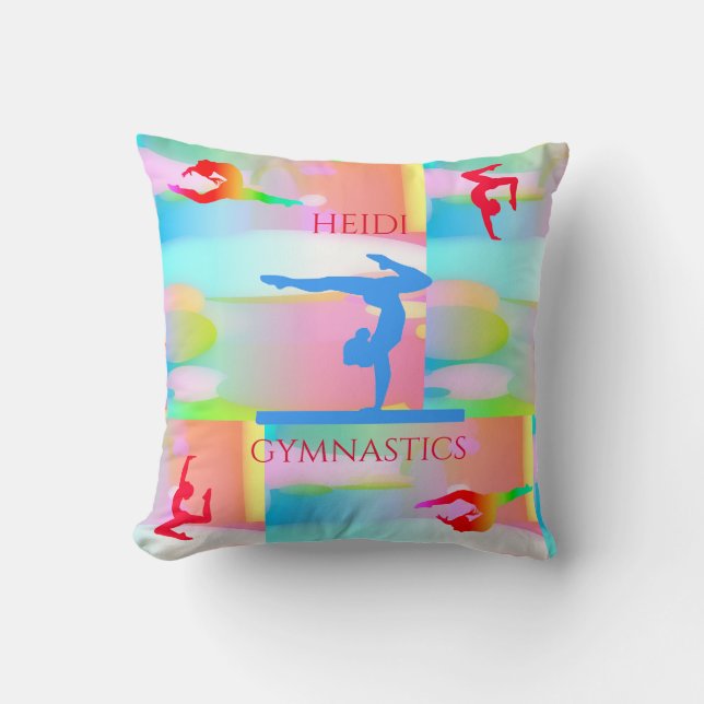 GYMNASTICS pastellkamouflage dekorativ kudde. Kudde (Framsida)