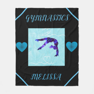 GYMNASTICS-personlig. Fleecefilt