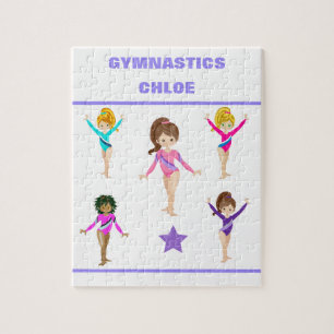 Gymnastics personlig gymnast Flickans pussel. Pussel