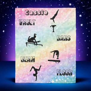Gymnastics Personlig Vault, Pub, Beam och Golv Fleecefilt