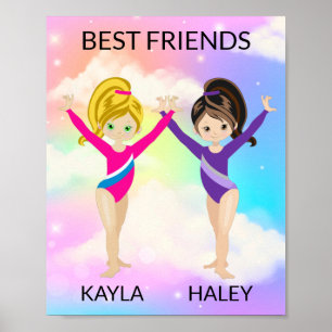 GYMNASTICS-PERSONLIGEN "BÄSTA VÄNNER" POSTER