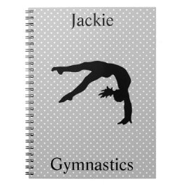 Gymnastics Polka Dot-anteckningsbok Anteckningsbok