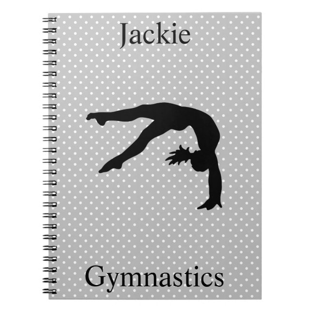 Gymnastics Polka Dot-anteckningsbok Anteckningsbok (Framsidan)