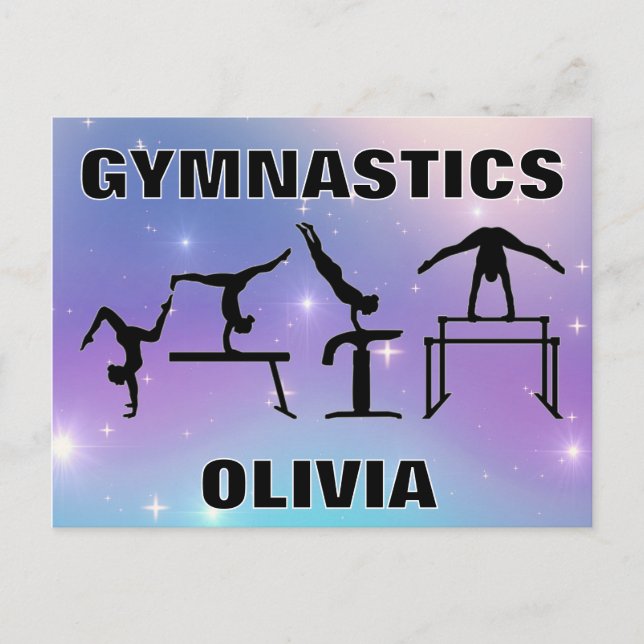 Gymnastics Postcard Lila Turcos Vykort (Framsida)