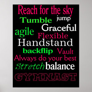Gymnastics Poster Flickans rum