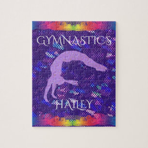 "GYMNASTICS"-pussel med eget namn. Pussel