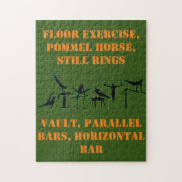 Gymnastics Puzzle for Boys in Army Färg Pussel