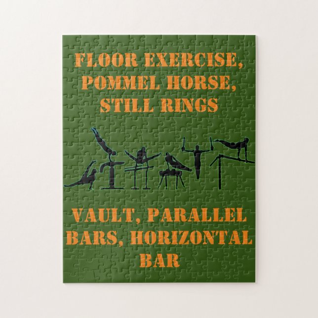 Gymnastics Puzzle for Boys in Army Färg Pussel (Vertikal)