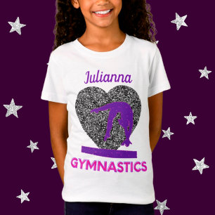 Gymnastics Queen of the Beam and Hearts T Shirt
