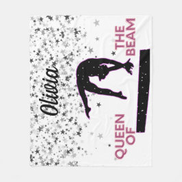 Gymnastics Queen of the Beam Silver Stars Fleecefilt