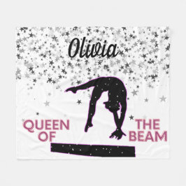 Gymnastics Queen of the Beam Silver Stars Fleecefilt
