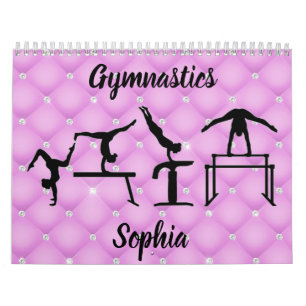 Gymnastics Quilac Lila Faux Rhinestone Kalender