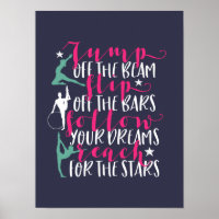 Gymnastics Quote Girl Gymnast flip av Pub