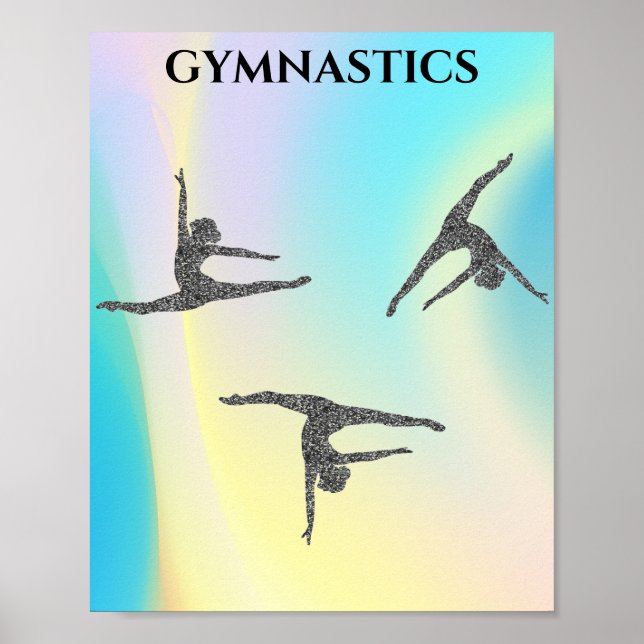 " GYMNASTICS" regnbåge Jigszle Puzzle Poster (Framsidan)