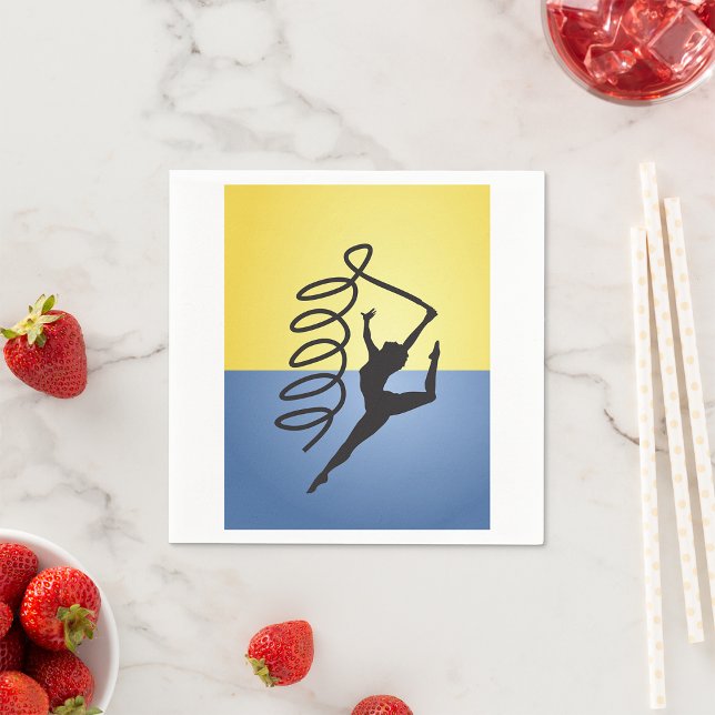 Gymnastics Ribbon Routine Pappra Napkins Pappersservett (Skapare uppladdad)