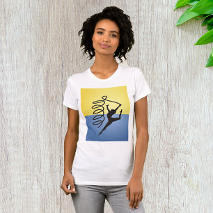 Gymnastics Ribbon Routine Womens T-Shirt