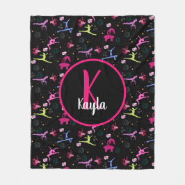 Gymnastics Roligt Print Monogramme Fleecefilt