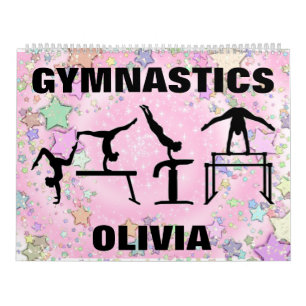 Gymnastics Rosa Gnistra Swirls and Stars Kalender