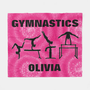 Gymnastics Rosa Gnistra Swirls Fleecefilt
