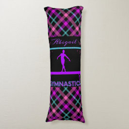 Gymnastics Rosa Lila Teal Tartan Kroppskudde