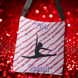 Gymnastics Rosa White Peppermint Candy Sprinkle Axelväska