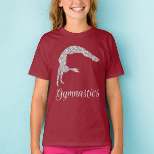 Gymnastics Silver Shimmer Back HandSpring T Shirt