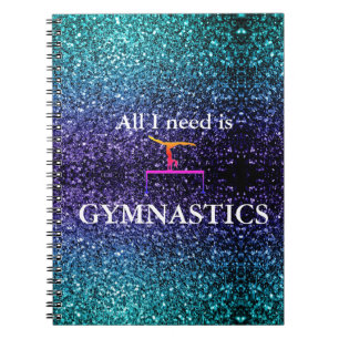 GYMNASTICS SPIRAL NOTEBOOK ANTECKNINGSBOK