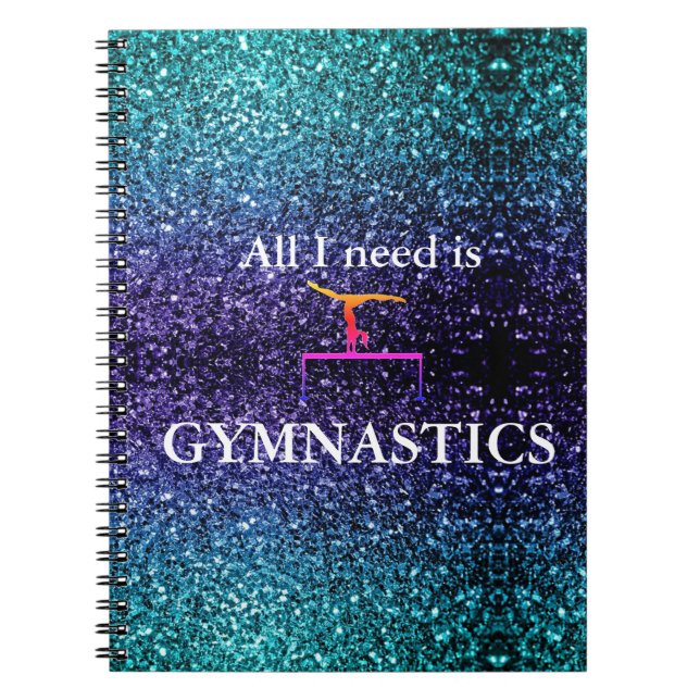 GYMNASTICS SPIRAL NOTEBOOK ANTECKNINGSBOK (Framsidan)