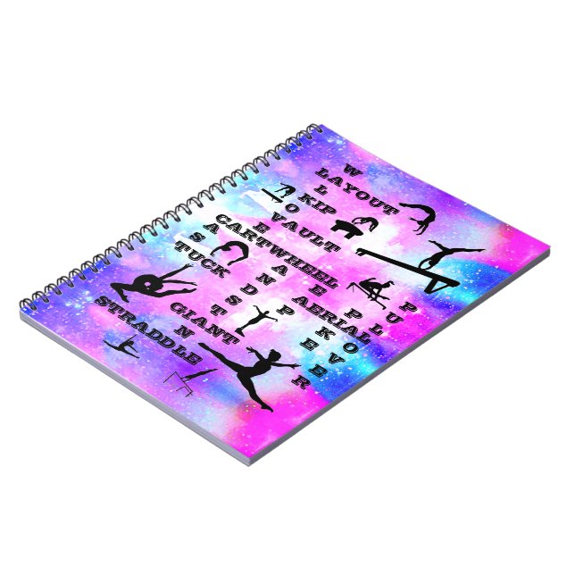 Gymnastics Spiral Photo Notebook for Girls Anteckningsbok (Vänstra Sidan)